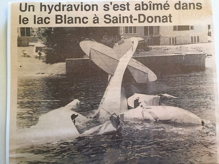Un hydravion s'est abimé dans le lac Blanc, par Michel Turpin