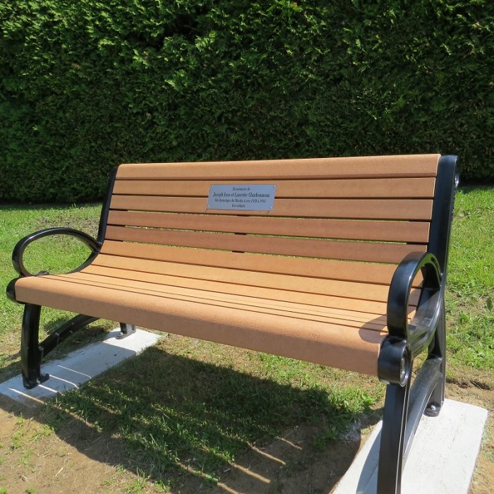 banc avec texte